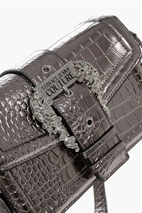 versace jeans mock croc bag|Versace Jeans Couture Croc Embossed Faux Leather Tote on .